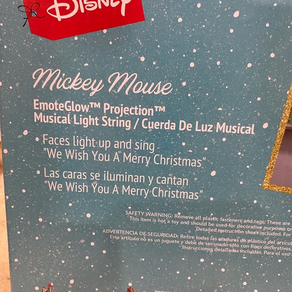 Disney 2 Box Christmas Mickey Mouse  Glow Projection 8 Ct Musical Light String - Picture 4 of 6